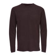 Only & Sons Bordeaux Sweatshirt med Långa ärmar Red, Herr