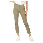 Manila Grace Slim-fit Trousers Green, Dam