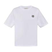 Maison Kitsuné T-shirt med logotyp White, Dam