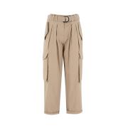 Ermanno Scervino Straight Trousers Beige, Dam