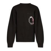 Moncler Sweatshirt med logotyp Black, Herr