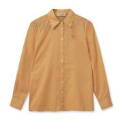 MOS Mosh Blazing Orange Voile Skjorta med Broderad Detalj Orange, Dam