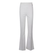 Elisabetta Franchi Ivory Essential Wide Leg Pants White, Dam