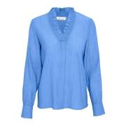 Karen by Simonsen Nathasjakb Shirt Bluser i Della Robbia Blue Blue, Da...
