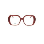 Celine Stiliga Glasögon för Män och Kvinnor Red, Unisex
