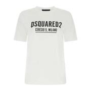 Dsquared2 Klassisk Vit Bomull T-Shirt White, Dam