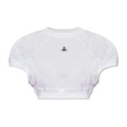 Vivienne Westwood Fotboll crop T-shirt White, Dam