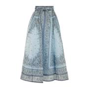 Zimmermann Tryckt Matchmaker Kjol Blue, Dam