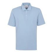 Brunello Cucinelli C9706 Polo T-Shirt Blue, Herr