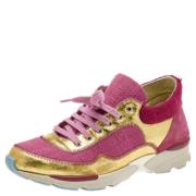 Chanel Vintage Pre-owned Tyg sneakers Pink, Dam