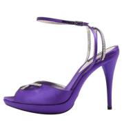 Dolce & Gabbana Pre-owned Pre-owned Satin sandaler Purple, Dam