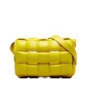 Bottega Veneta Vintage Pre-owned Laeder crossbodyvskor Yellow, Dam