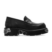Vetements Svarta Platform Loafers med Präglat Logotyp Black, Herr