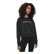 Calvin Klein Pw-Pullover Sweatshirt Black, Dam