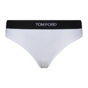 Tom Ford Vit Trosa med Logomärke i Midjan White, Dam