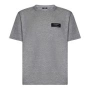 Balmain Grå Ekologisk Bomull Crewneck T-Shirt Gray, Herr