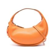 Hogan Orange Läder Väska med Kornig Textur Orange, Dam
