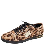 Dolce & Gabbana Pre-owned Pre-owned Tyg sneakers Brown, Dam