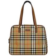 Burberry Vintage Pre-owned Tyg totevskor Brown, Dam