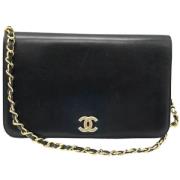 Chanel Vintage Pre-owned Laeder chanel-vskor Black, Dam