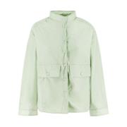 Aspesi Nylon Blouson Jacka med Stora Fickor Green, Dam