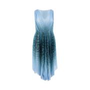 Ermanno Scervino Ärmelös klänning med pythonmönster Blue, Dam