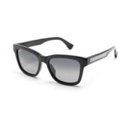 Maui Jim Hanohano Gs644-14A Shiny Black W/Trans Light Grey Sunglasses ...