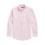 Ralph Lauren Custom Fit Randig Oxford Skjorta Pink, Herr