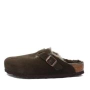 Birkenstock Shearling Mocca Slip-On Skor Brown, Dam