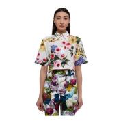 Dolce & Gabbana MultiColour Blommig Skjorta Multicolor, Dam