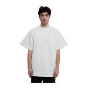 Jil Sander Bomull Crew Neck T-Shirt med Logo White, Herr