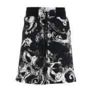 Versace Jeans Couture Svarta Shorts för Män Multicolor, Herr