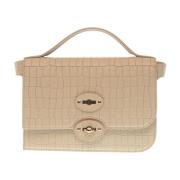 Zanellato Lyxig Beige Cayman Ella Handväska Beige, Dam