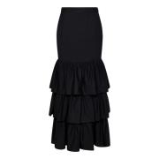 Moschino Svart kjol med volanger Black, Dam