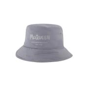 Alexander McQueen Tyg hattar-och-kepsar Gray, Dam