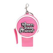 Versace Jeans Couture Rosa Logo Lettering Nyckelring Pink, Dam