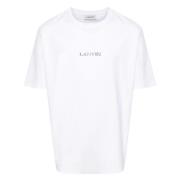 Lanvin Broderade Unisex T-shirts och Polos White, Herr