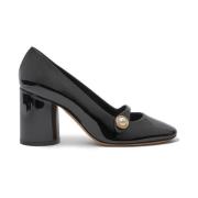 Casadei Delikat svart lackläder Mary Jane klack Black, Dam