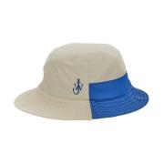 JW Anderson Logo Bucket Hat i Nylon White, Dam