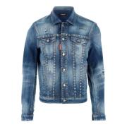 Dsquared2 Studded Jeansjacka - S74Am1356 S30664470 10000011 Blue, Herr