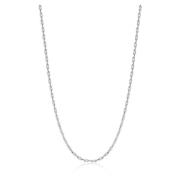 Nialaya Stainless Steel Paperclip Chain Necklace Gray, Herr