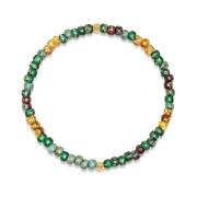 Nialaya Wristband with Green Japanese Miyuki Beads Multicolor, Herr
