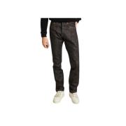 Momotaro Jeans Naturligt avsmalnande jeans med vintageblå färg Black, ...