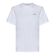 Coperni Vita Ribbade T-shirts och Polos med Svart Logotryck White, Dam