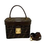 Fendi Vintage Pre-owned Canvas handvskor Brown, Dam