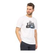 Hugo Boss Vit Crew Neck T-shirt med Framsidetryck White, Herr