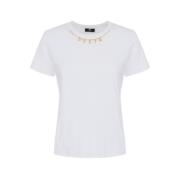 Elisabetta Franchi Stilren T-Shirt för Kvinnor White, Dam