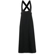 Tela Midi Dresses Black, Dam