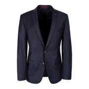 ROY Robson Slim Fit Stretch Jacka i Blått Blue, Herr