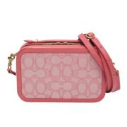 Coach Pre-owned Pre-owned Canvas axelremsvskor Pink, Dam